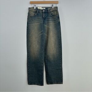 Cotton On Women's Straight Leg Jeans in Washed Blue-Green